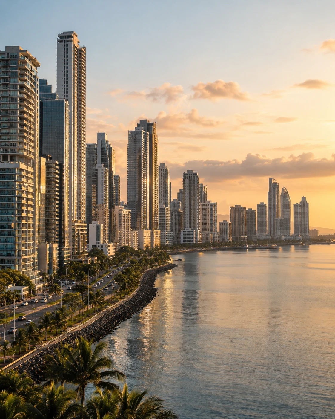 Panama City skyline and waterfront.